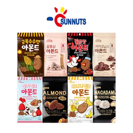 SUNNUTS _Nuts_ FLAVORED ALMOND SERIES 30g _ 8ea _ Case